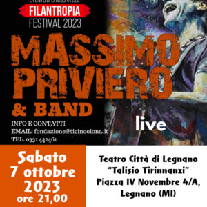 Massimo Priviero - 07/10/2023 - Legnano (MI) - Ingresso PLATEA